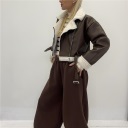 chiodo con pelliccia coffee